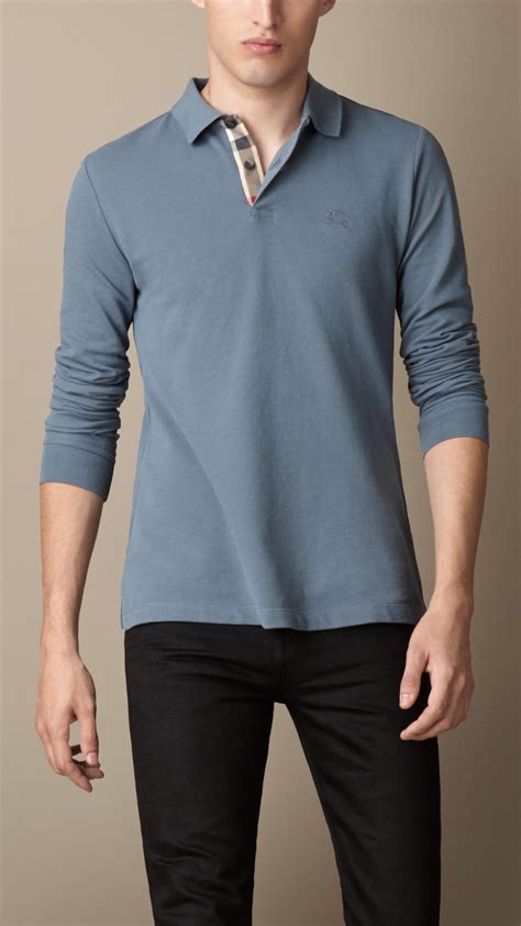 burberry blue long sleeve|Burberry long sleeve for sale.